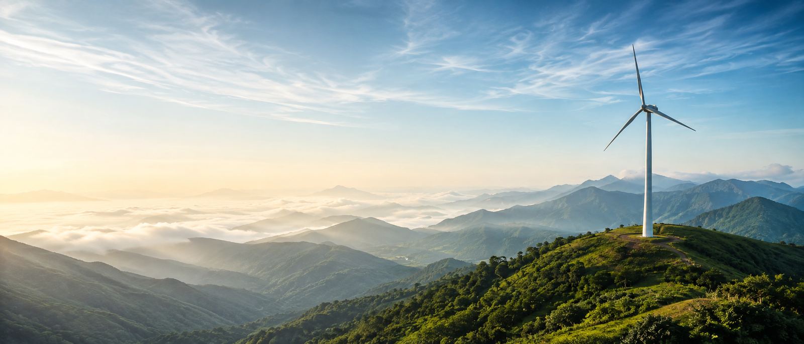 Hilly green landscape of the Western Ghats near Agali, Kerala
